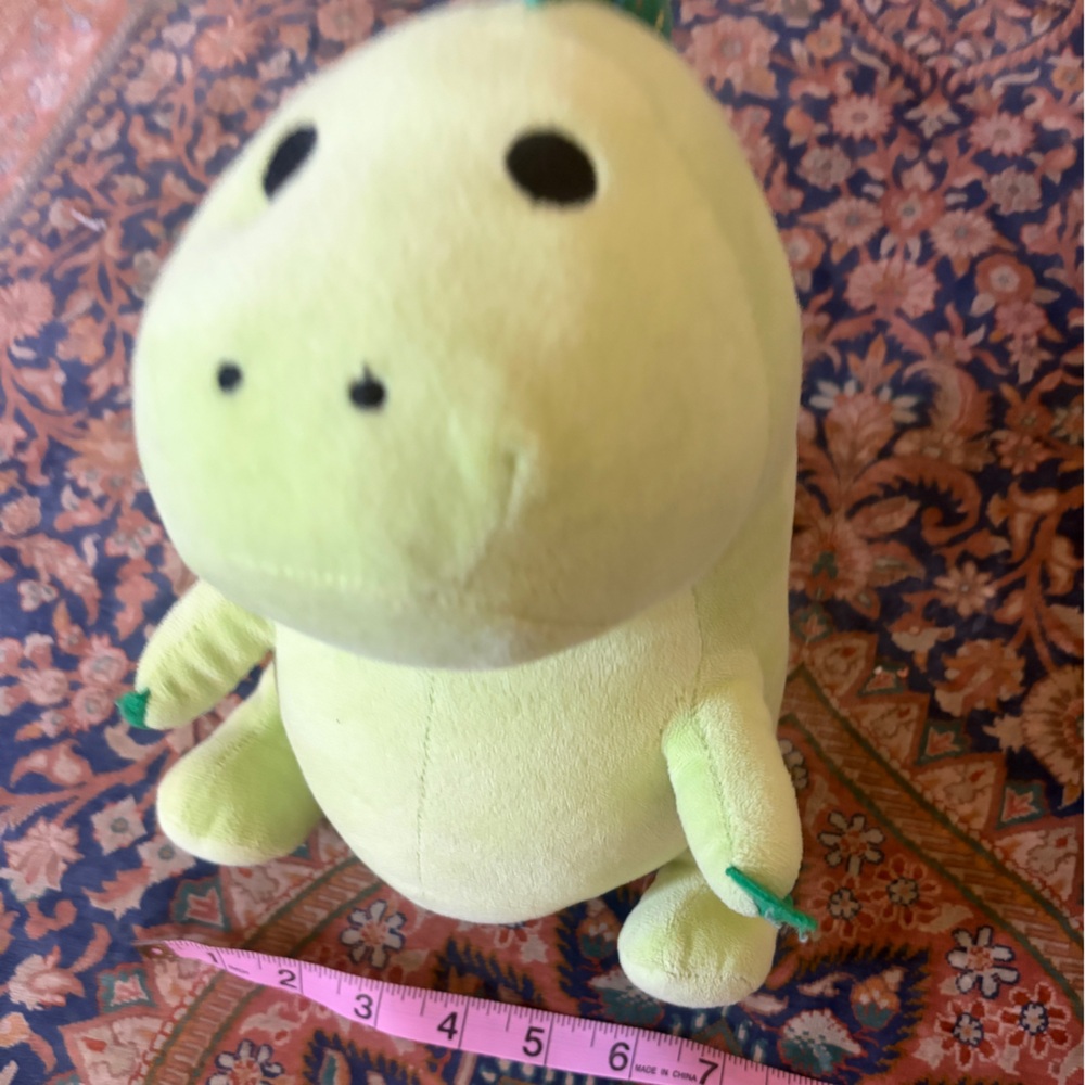 Rare Moriah Elizabeth You Tube ME creator’s Pickle Dino Lime Plush Dinosaur Toy! - Picture 6 of 7